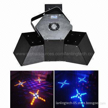 3-claw 18W RGBYW LED Light and 500mW RB Laser Stage Light, OEM, ODM Orders Welcomed